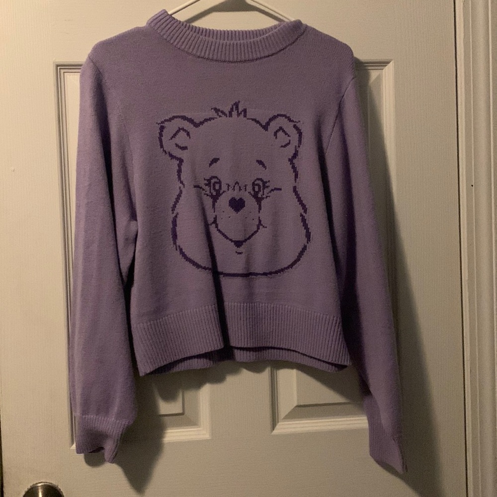 h&m purple care bear sweater size S but fits oversized